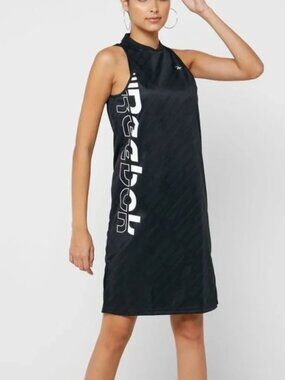 Reebok Meet You There Sleeveless Athletic Basketball Dress Black/White Size M